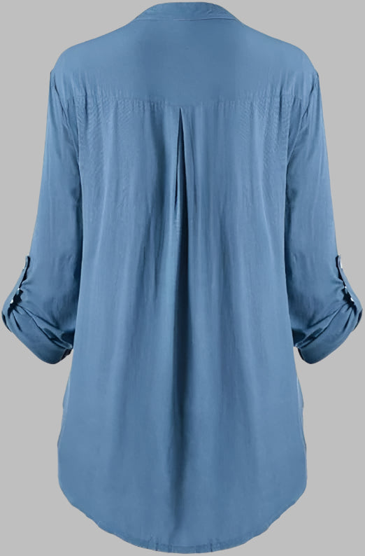 Elegante Damen Tunika - Stilvolle Hemdbluse mit Spitzendetails