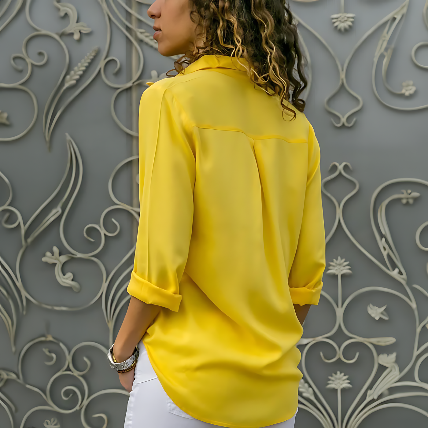 Plisseebluse für Damen - Elegante Sommer Bluse mit Puffärmeln für jeden Anlass