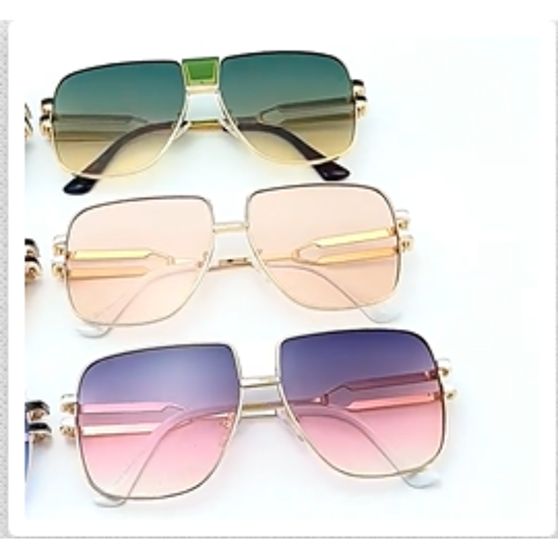 Quadratische Unisex Sonnenbrille mit Verlaufsgläsern