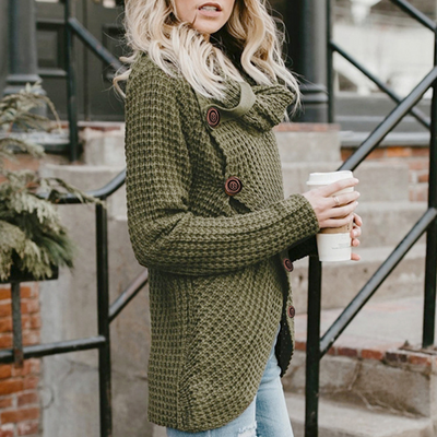 Moderner Rollkragenpullover in Übergröße für Damen
