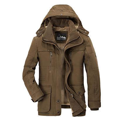 Winterjacke Herren | Fleece Gefüttert Kapuze