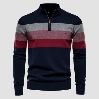 Retro Pullover mit Halbem Reißverschluss Für Herren