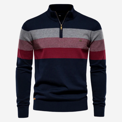Schicker Polo-Pullover mit halbem Reißverschluss für Männer