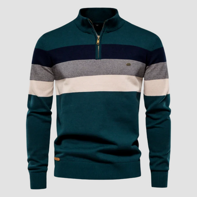 Retro Pullover mit Halbem Reißverschluss Für Herren