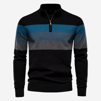 Schicker Polo-Pullover mit halbem Reißverschluss für Männer