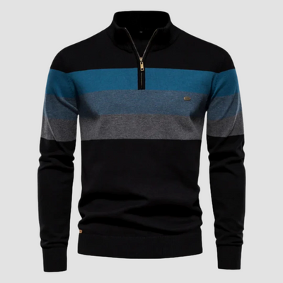 Retro Pullover mit Halbem Reißverschluss Für Herren