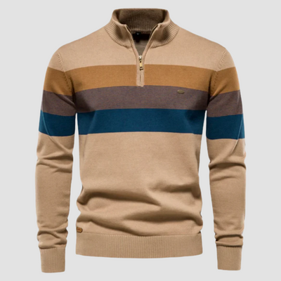 Retro Pullover mit Halbem Reißverschluss Für Herren