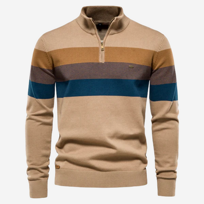 Schicker Polo-Pullover mit halbem Reißverschluss für Männer