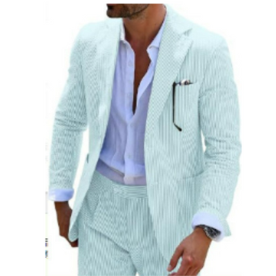 Herren Sommer Zweireihiger Hochzeitsgastanzug | 2-Teilig