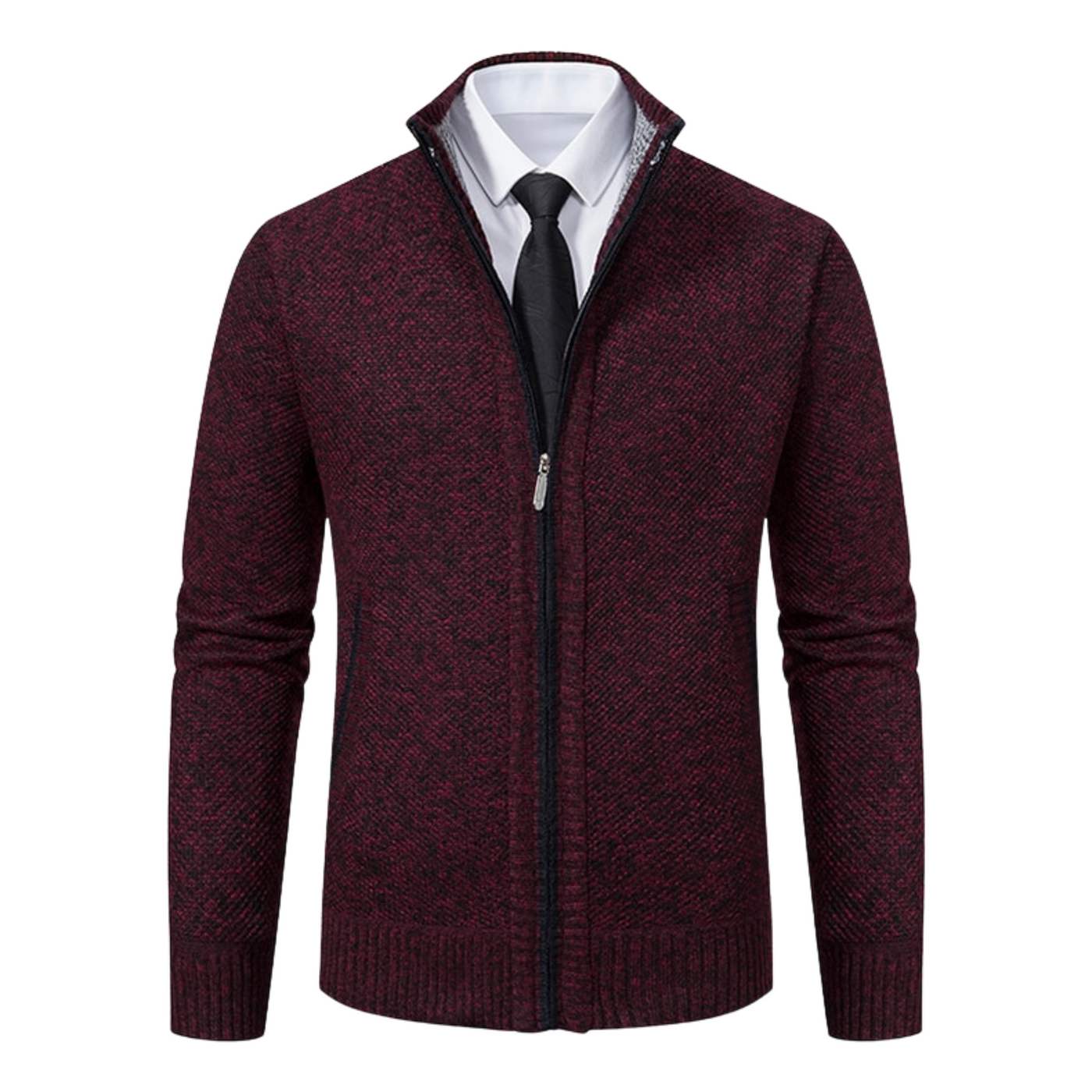 Strickjacke mit Reißverschluss und Taschen für Männer
