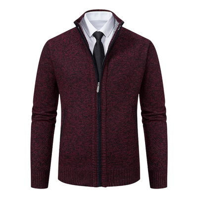 Strickjacke mit Reißverschluss und Taschen für Männer