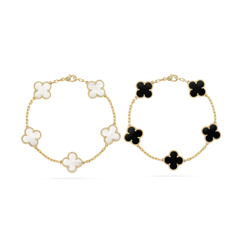 KLEEBLATT ARMBAND SET | GOLD