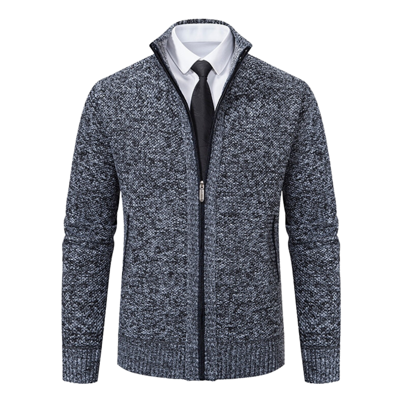 Strickjacke mit Reißverschluss und Taschen für Männer