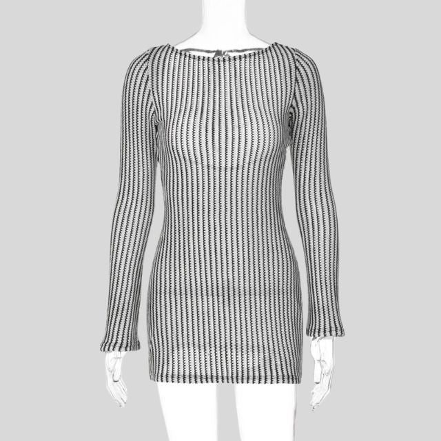 Bodycon-Kleid mit quadratischem Ausschnitt