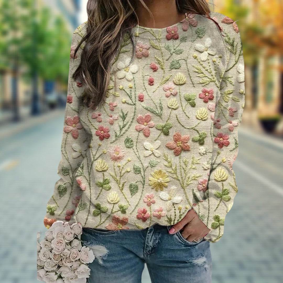 Floraler Frühlingspullover für Frauen