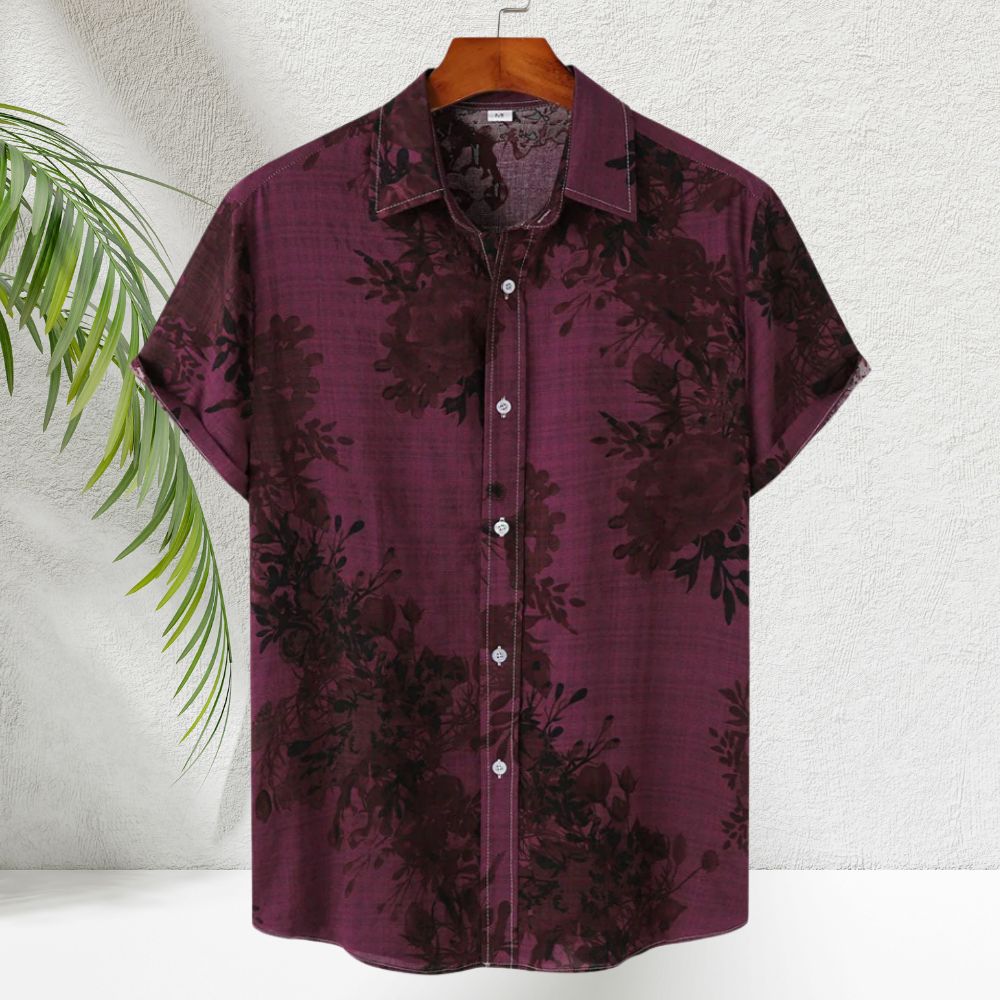 Urbano- Bequemes geblümtes Sommerhemd für Männer