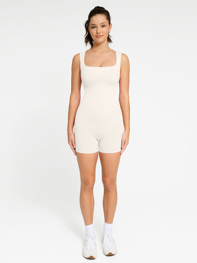 Nahtloser Shapewear-Strampler mit quadratischem Ausschnitt