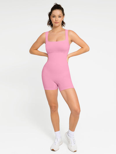 Nahtloser Shapewear-Strampler mit quadratischem Ausschnitt