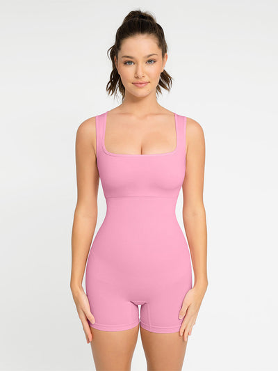 Nahtloser Shapewear-Strampler mit quadratischem Ausschnitt