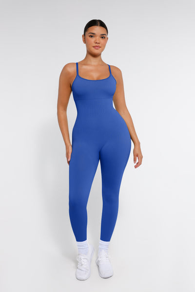 Nahtloser Shapewear-Jumpsuit mit Spaghettiträgern