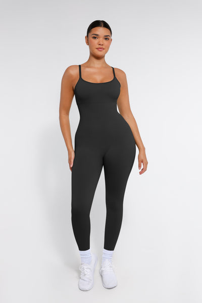 Nahtloser Shapewear-Jumpsuit mit Spaghettiträgern