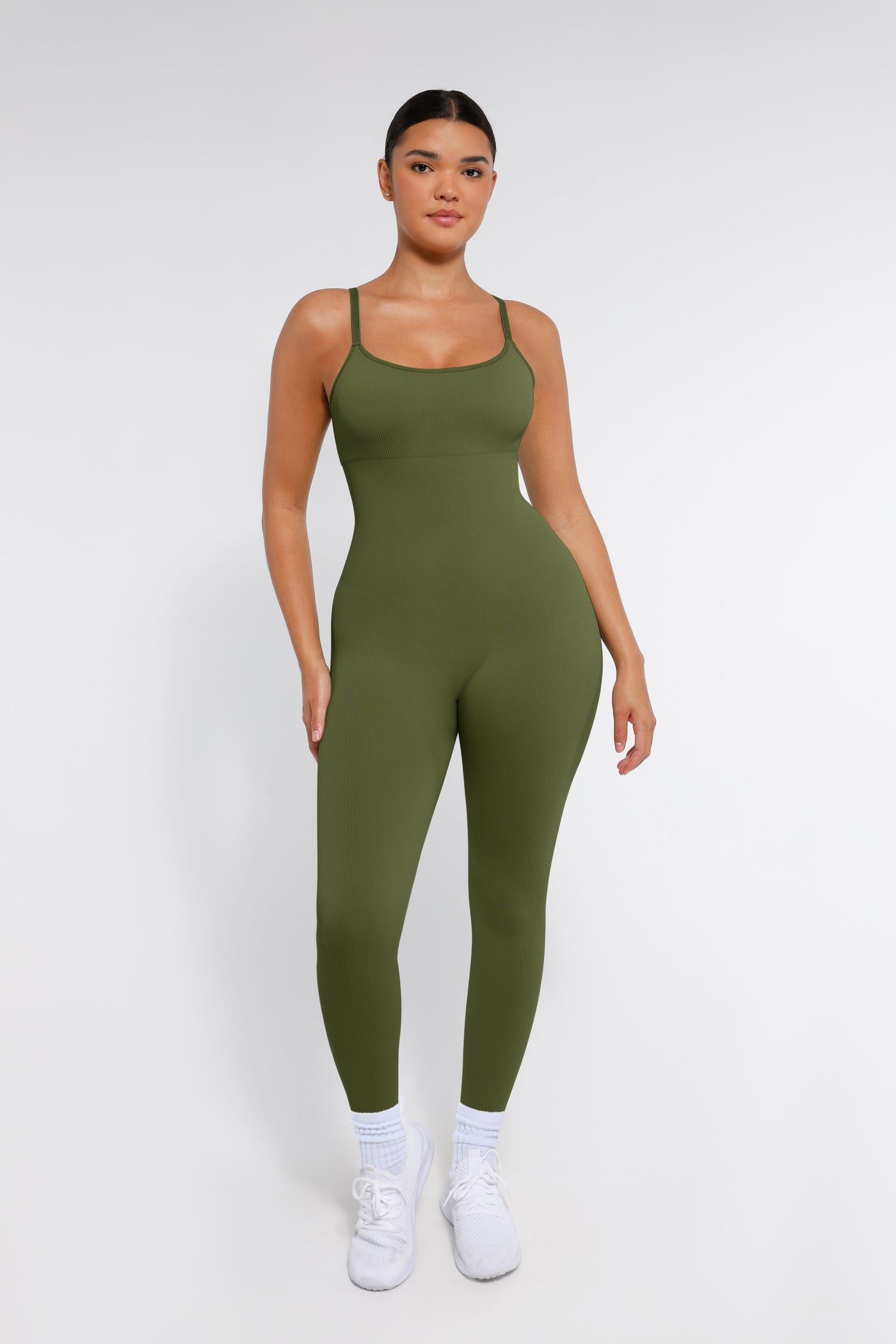 Nahtloser Shapewear-Jumpsuit mit Spaghettiträgern
