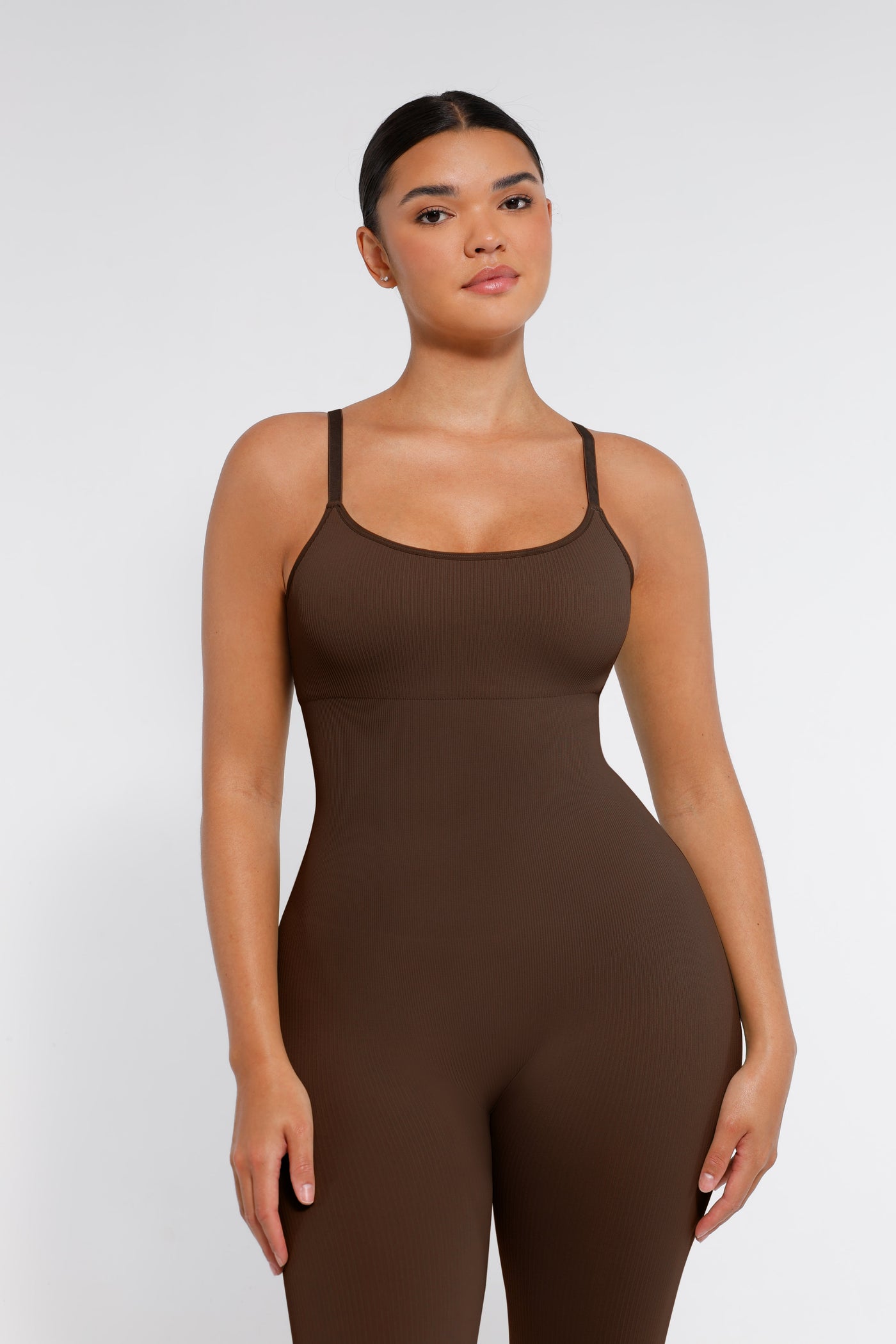 Nahtloser Shapewear-Jumpsuit mit Spaghettiträgern