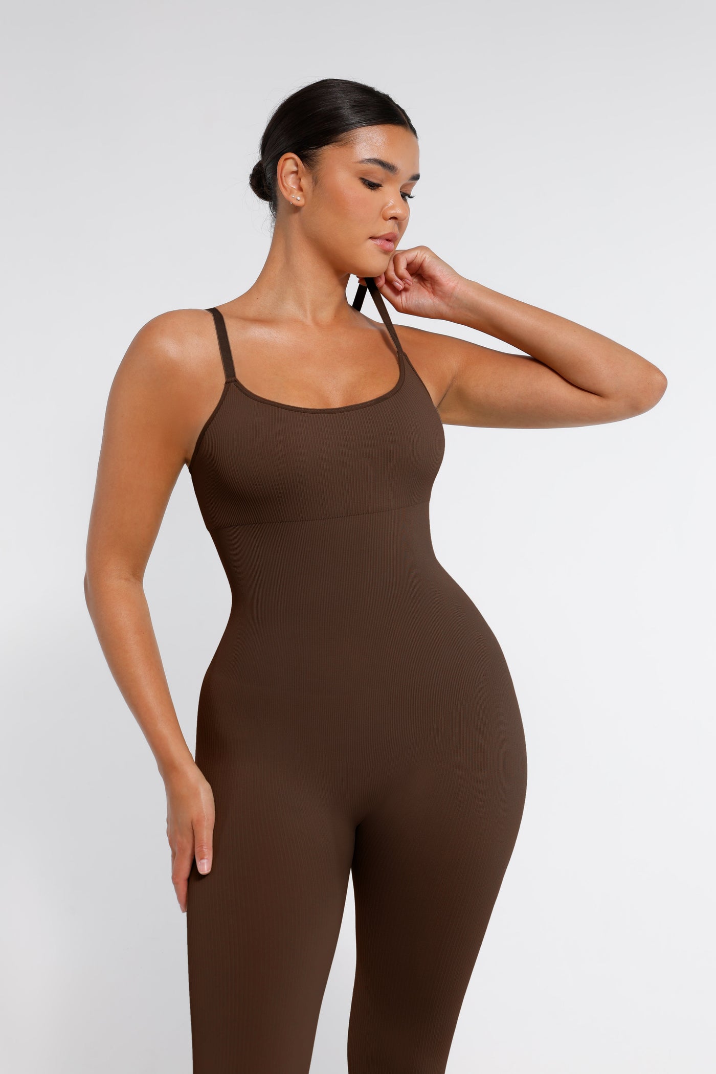 Nahtloser Shapewear-Jumpsuit mit Spaghettiträgern
