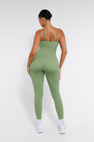 Nahtloser Shapewear-Jumpsuit mit Spaghettiträgern