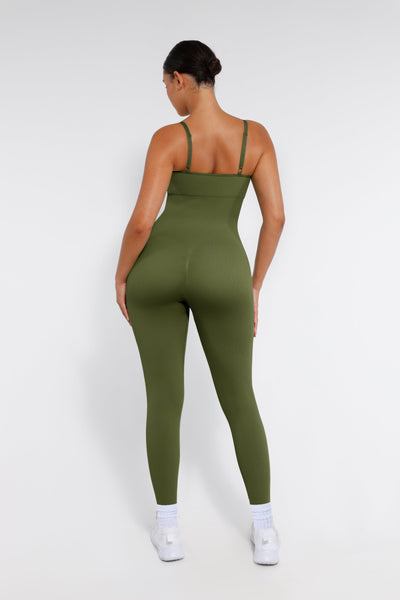Nahtloser Shapewear-Jumpsuit mit Spaghettiträgern