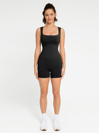Nahtloser Shapewear-Strampler mit quadratischem Ausschnitt