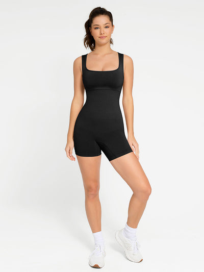 Nahtloser Shapewear-Strampler mit quadratischem Ausschnitt