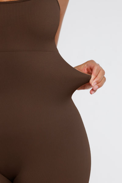 Nahtloser Shapewear-Jumpsuit mit Spaghettiträgern