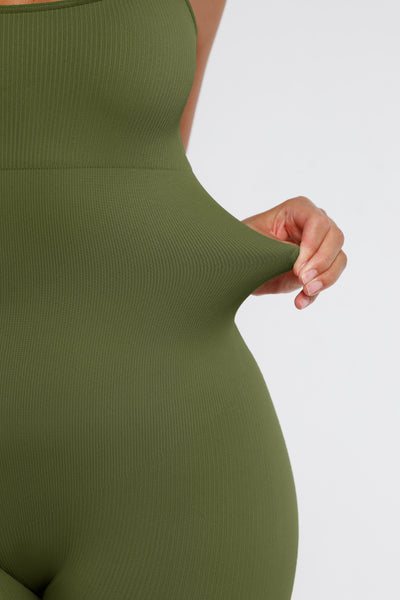 Nahtloser Shapewear-Jumpsuit mit Spaghettiträgern