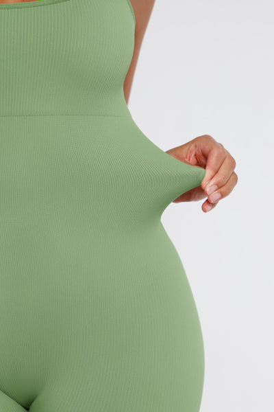 Nahtloser Shapewear-Jumpsuit mit Spaghettiträgern