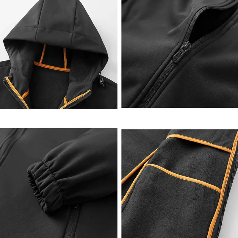 Herren Winter Kapuzen Bomberjacke Elegant