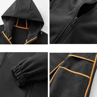 Herren Winter Kapuzen Bomberjacke Elegant