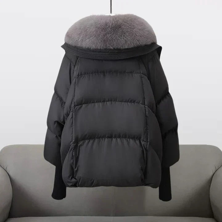 Elegante Pufferjacke mit Pelzkragen für Damen