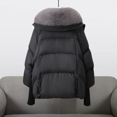Elegante Pufferjacke mit Pelzkragen für Damen