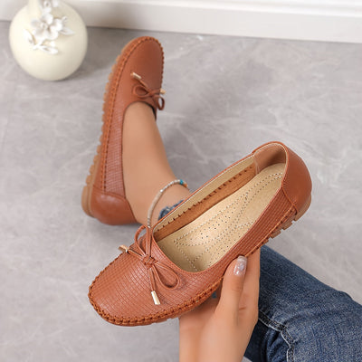 Velurette™ – Elegante Damen Loafer mit Schleifen-Design