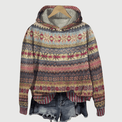 Norwegerpullover mit Kapuze für Frauen