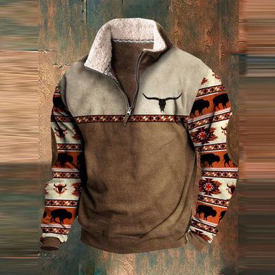 Pullover mit Vintage-Grafikdruck für Männer