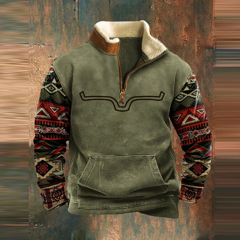 Pullover mit Vintage-Grafikdruck für Männer