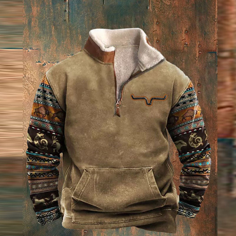 Pullover mit Vintage-Grafikdruck für Männer