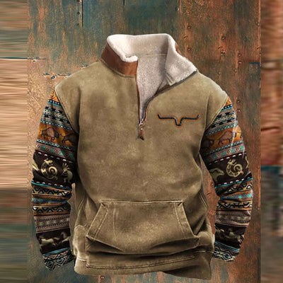 Pullover mit Vintage-Grafikdruck für Männer