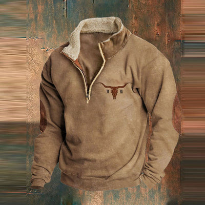 Pullover mit Vintage-Grafikdruck für Männer