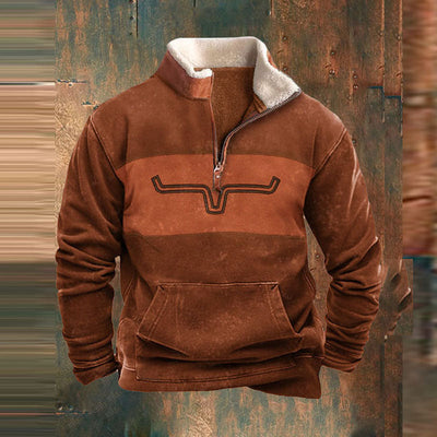 Pullover mit Vintage-Grafikdruck für Männer