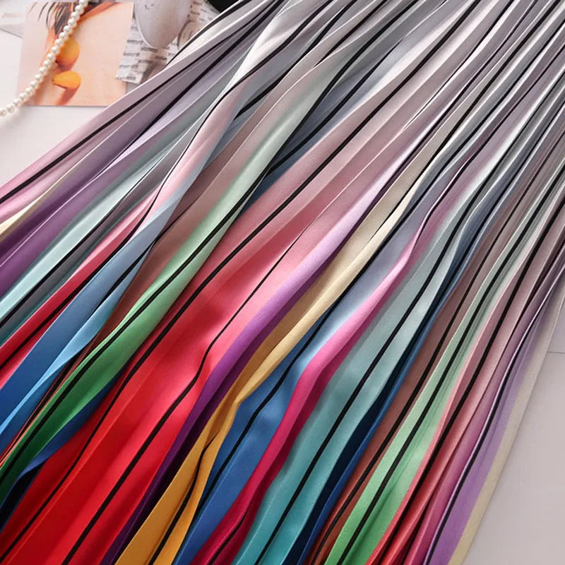 Rok met kleurverloop en plooien