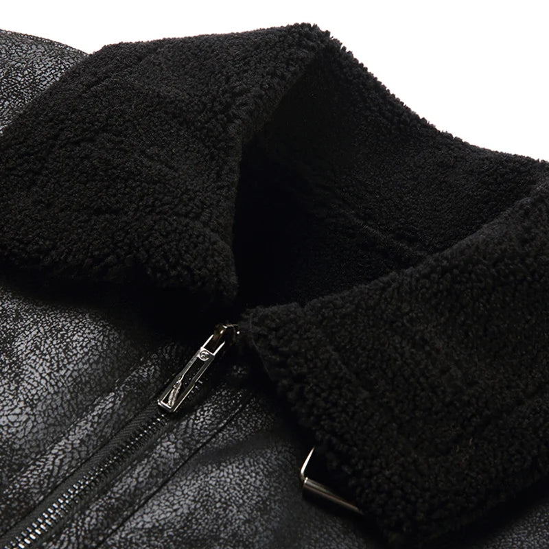 Herren Premium Lederjacke im Vintage-Stil