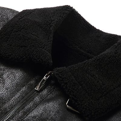 Herren Premium Lederjacke im Vintage-Stil